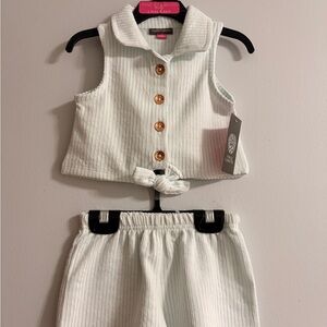 Brand New Vince Camuto Light Blue Ribbed Two-Piece Tank Top & Shorts Set